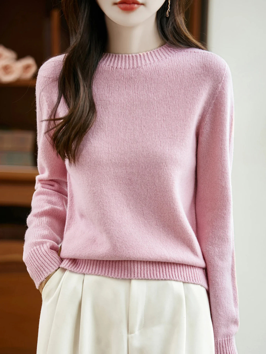 Florence Merino Wool O-Neck Sweater