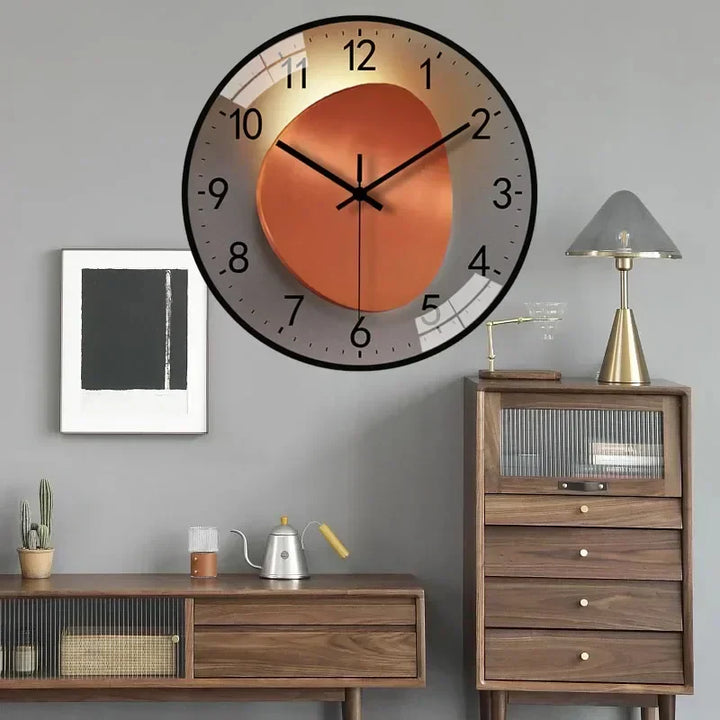 contemporary Glass and Metal Wall Clock