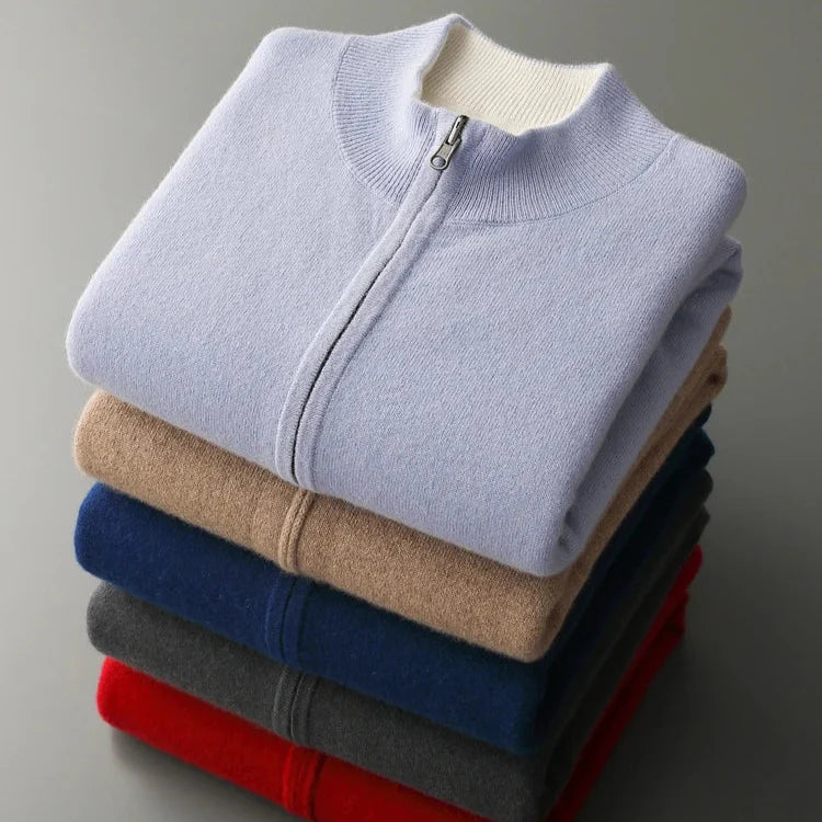 Florence Cashmere Zip Cardigan
