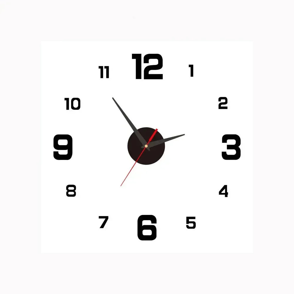 contemporary Glass and Metal Wall Clock