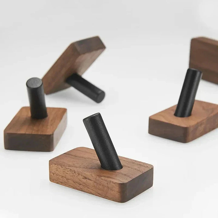 Nordic Minimalist Wood and Metal Wall Hook