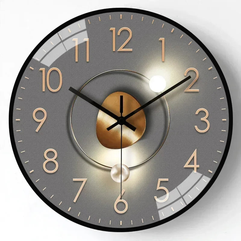 contemporary Glass and Metal Wall Clock