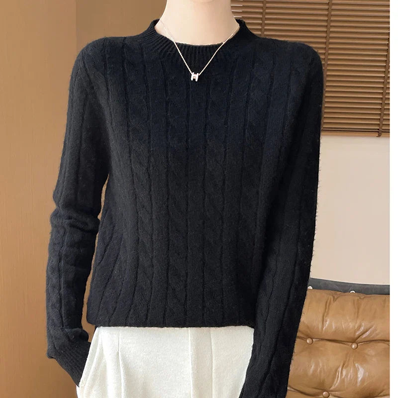 Milan Woolen Semi-Turtleneck Sweater