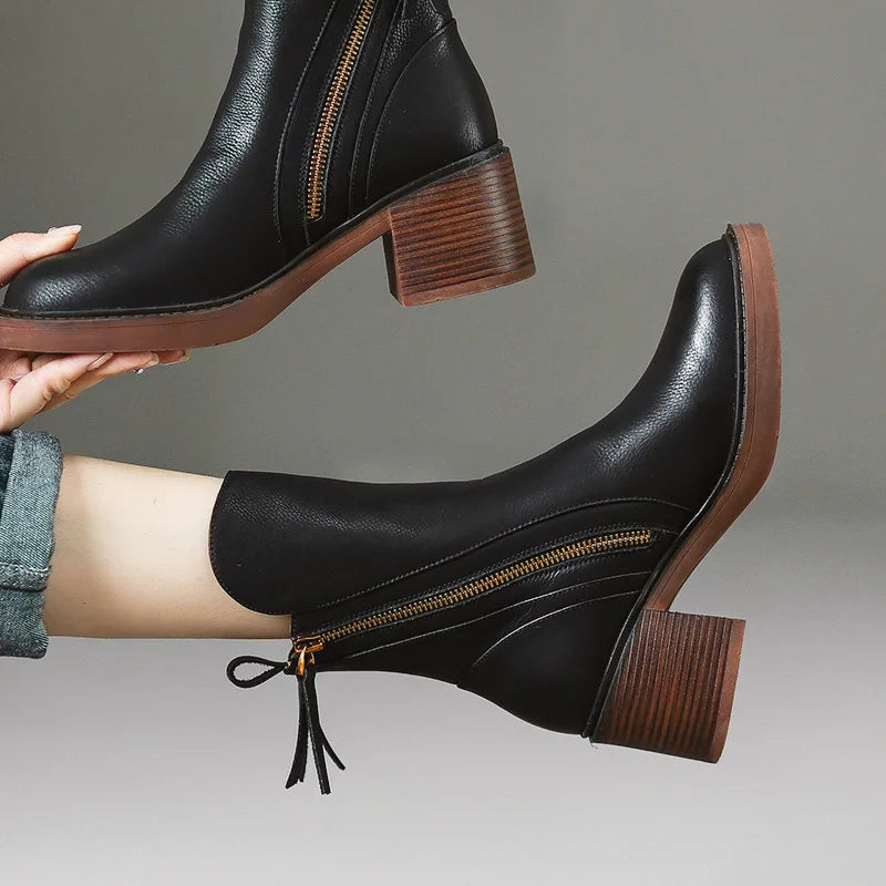 Verona Leather Ankle Boots