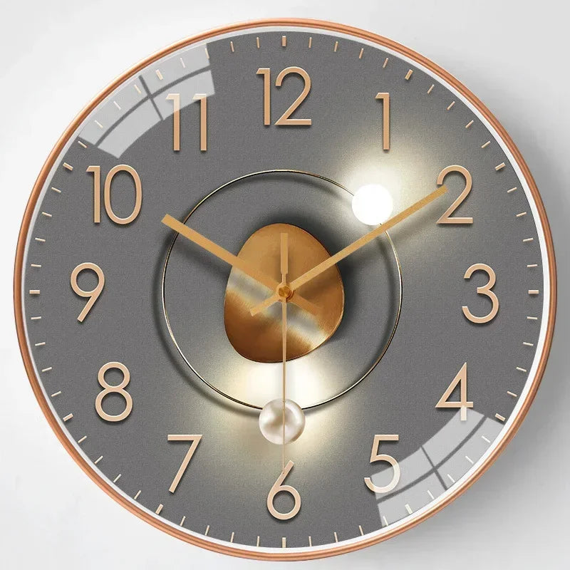 contemporary Glass and Metal Wall Clock