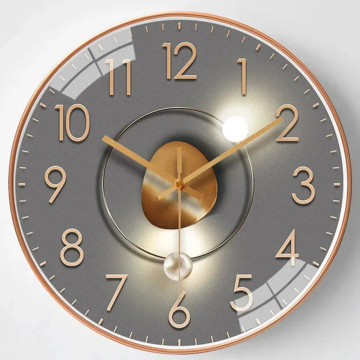 contemporary Glass and Metal Wall Clock