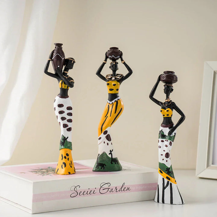 Ethnic Handcrafted Resin Figurine Set