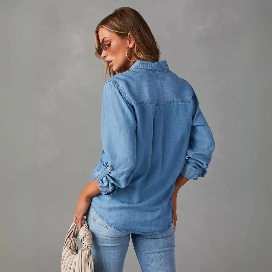 Savannah Denim Button-Up Shirt
