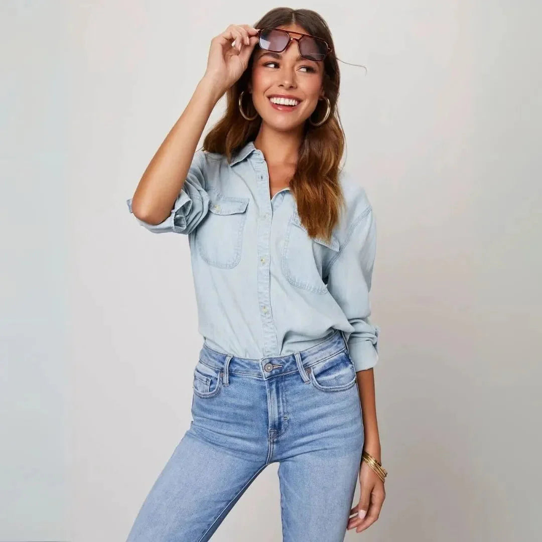 Savannah Denim Button-Up Shirt