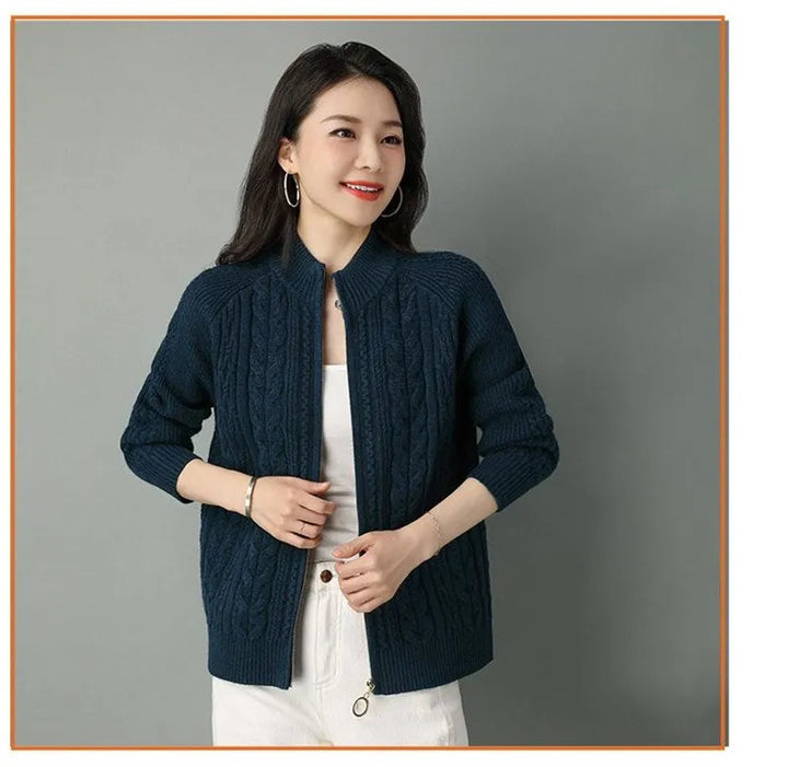 Maren Wool Zip Cardigan