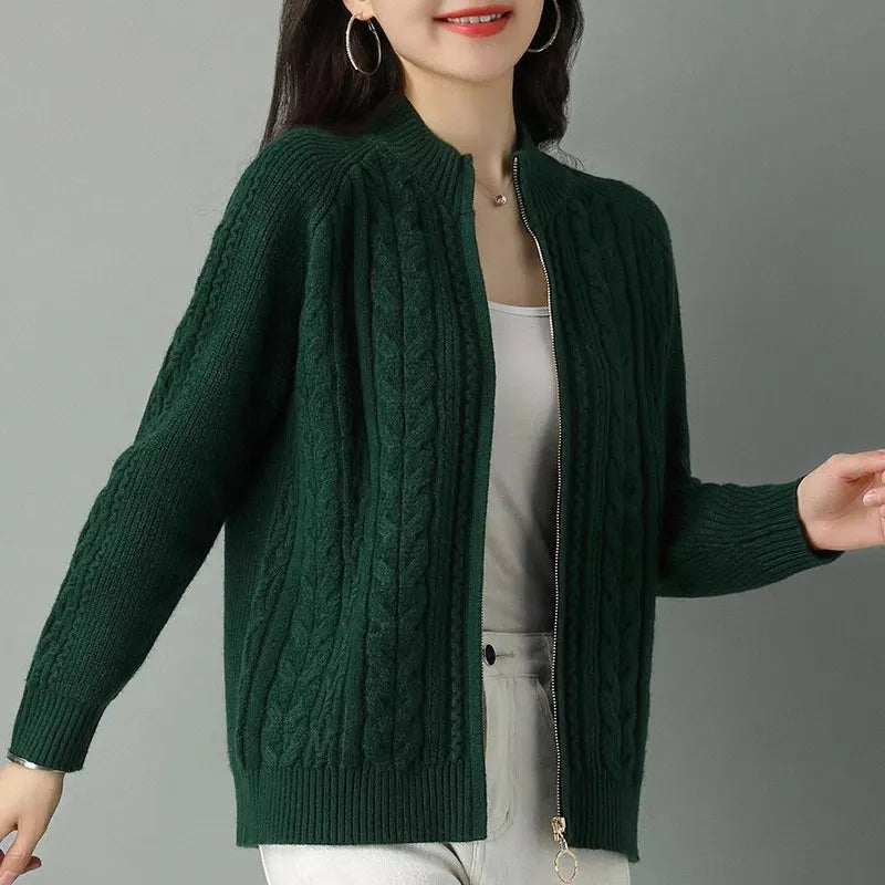 Maren Wool Zip Cardigan