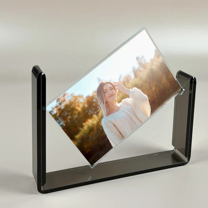 Minimalist Acrylic Photo Frame With Rotating Design