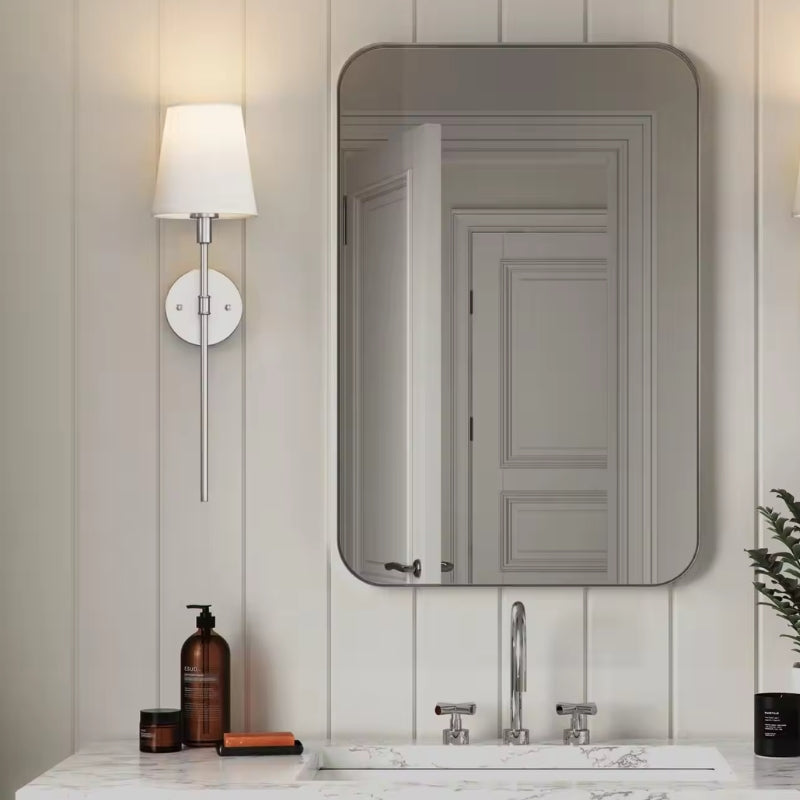 contemporary Brass Wall Lamp with Tapered Shade