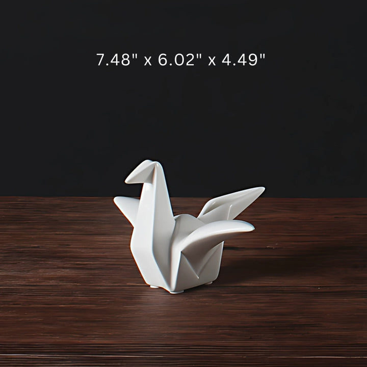 Minimalist Ceramic Bird Sculpture With Glossy Finish
