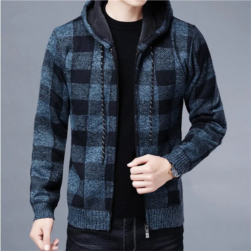 Bordeaux Flannel Zip-Up Hoodie
