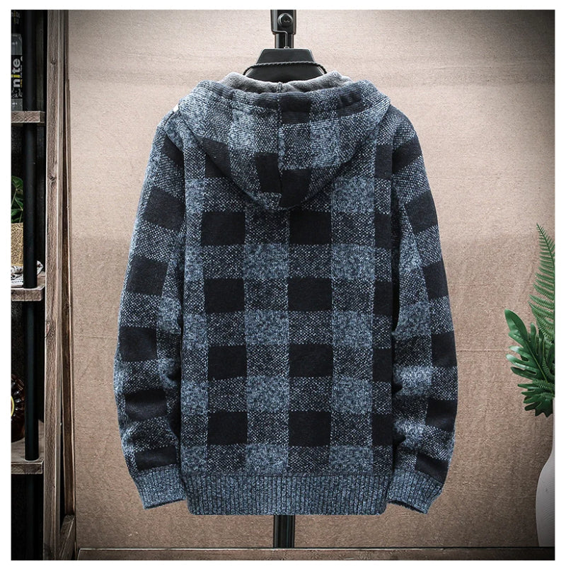 Bordeaux Flannel Zip-Up Hoodie