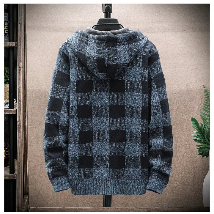 Bordeaux Flannel Zip-Up Hoodie