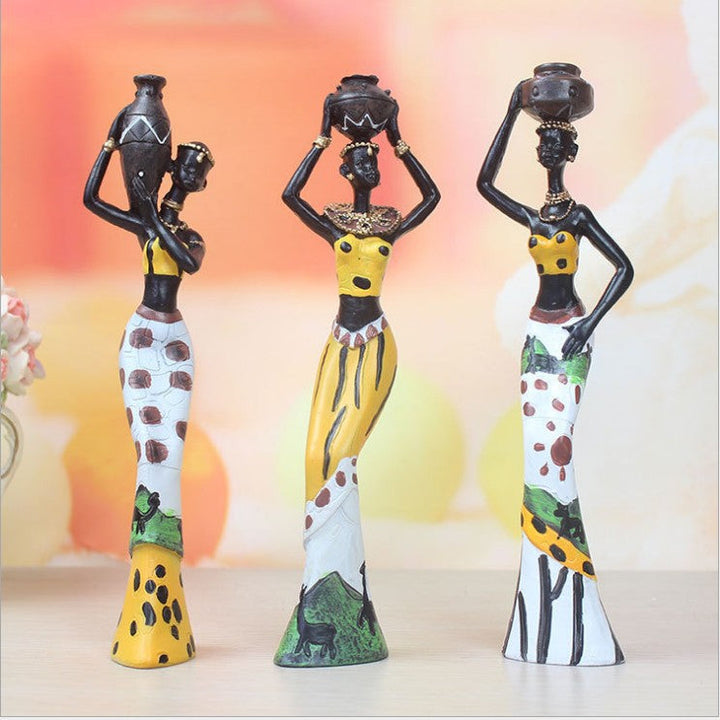 Ethnic Handcrafted Resin Figurine Set