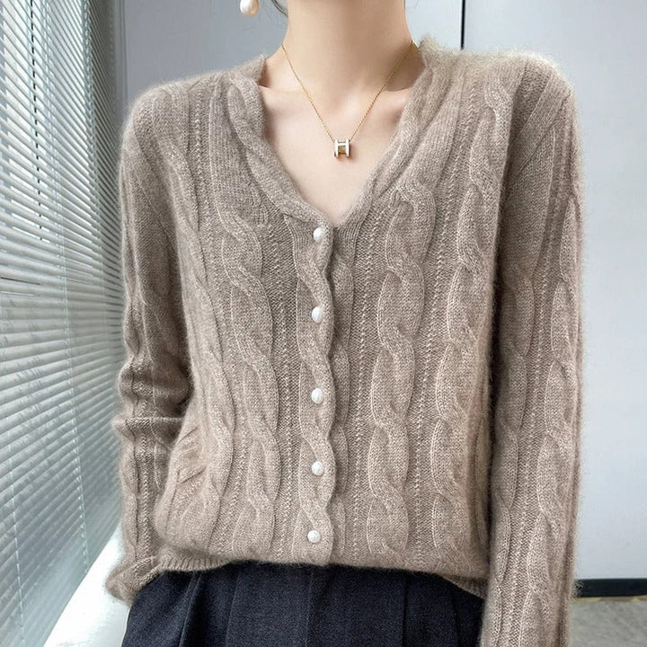 Athens 100% Wool Cardigan